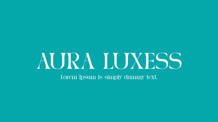 Beispiel einer AURA LUXESS Regular-Schriftart