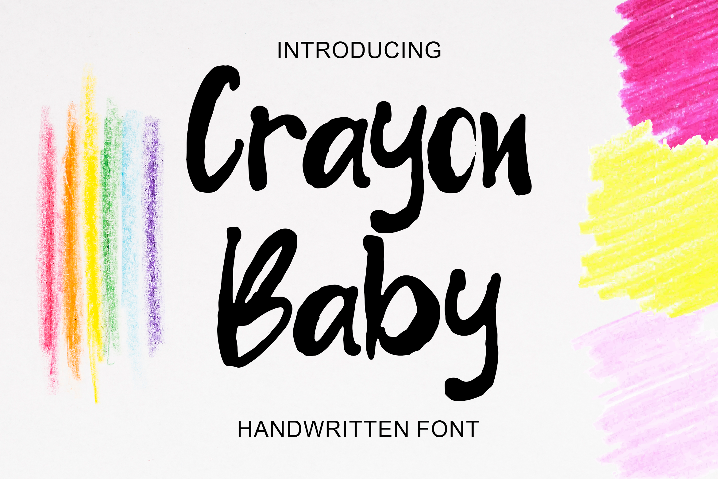 Beispiel einer Crayon Baby-Schriftart