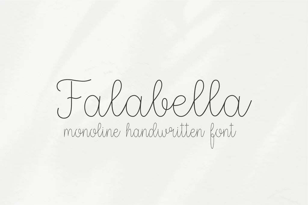 Beispiel einer Falabella-Schriftart