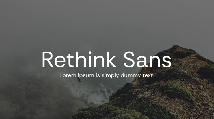 Beispiel einer Rethink Sans ExtraBold-Schriftart