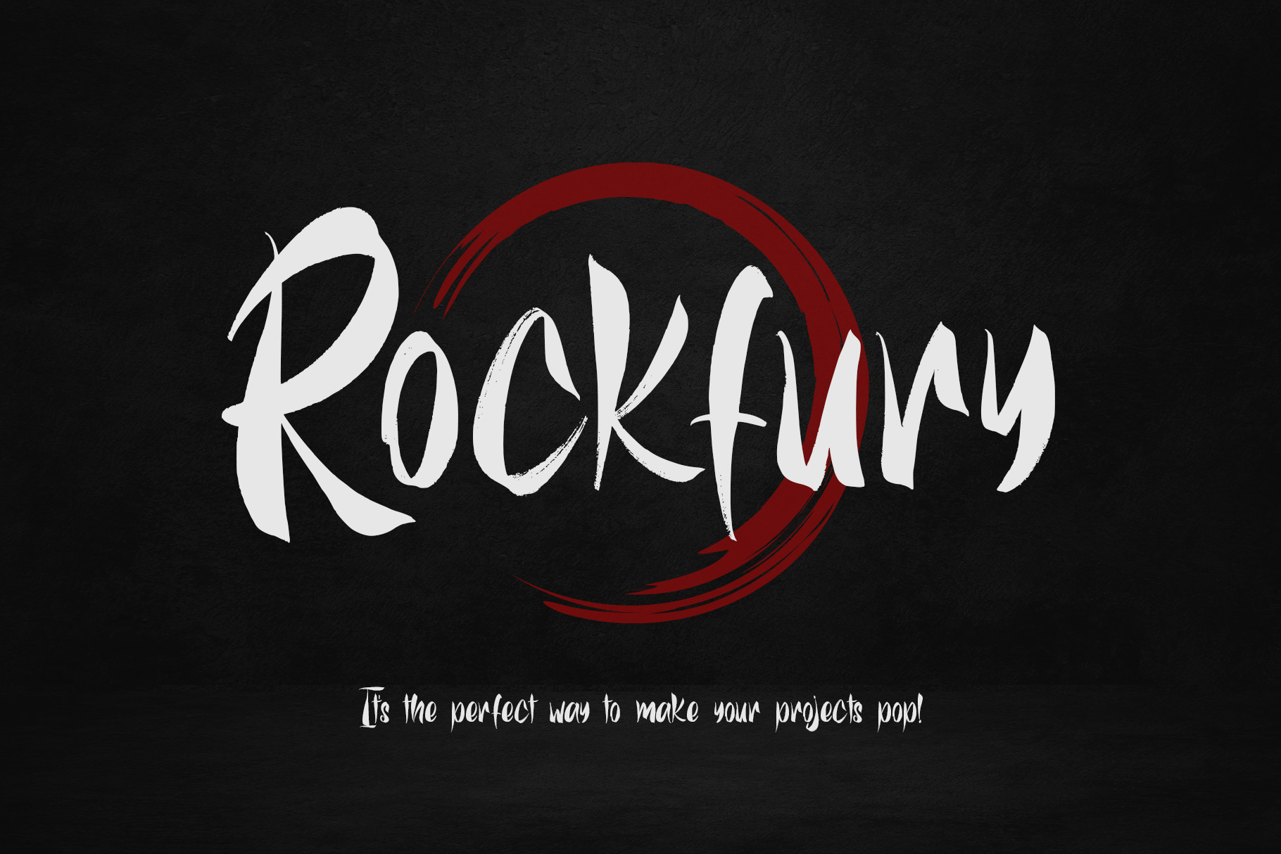 Beispiel einer Rockfury-Schriftart