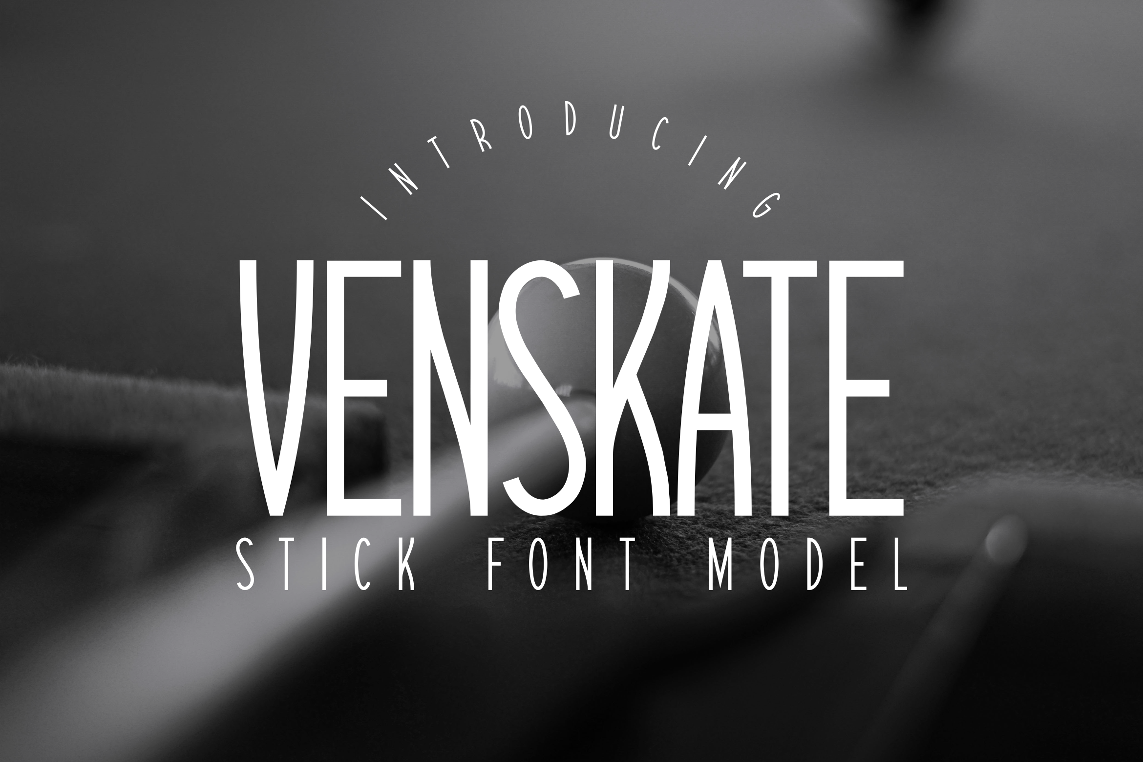 Beispiel einer Venskate Regular-Schriftart