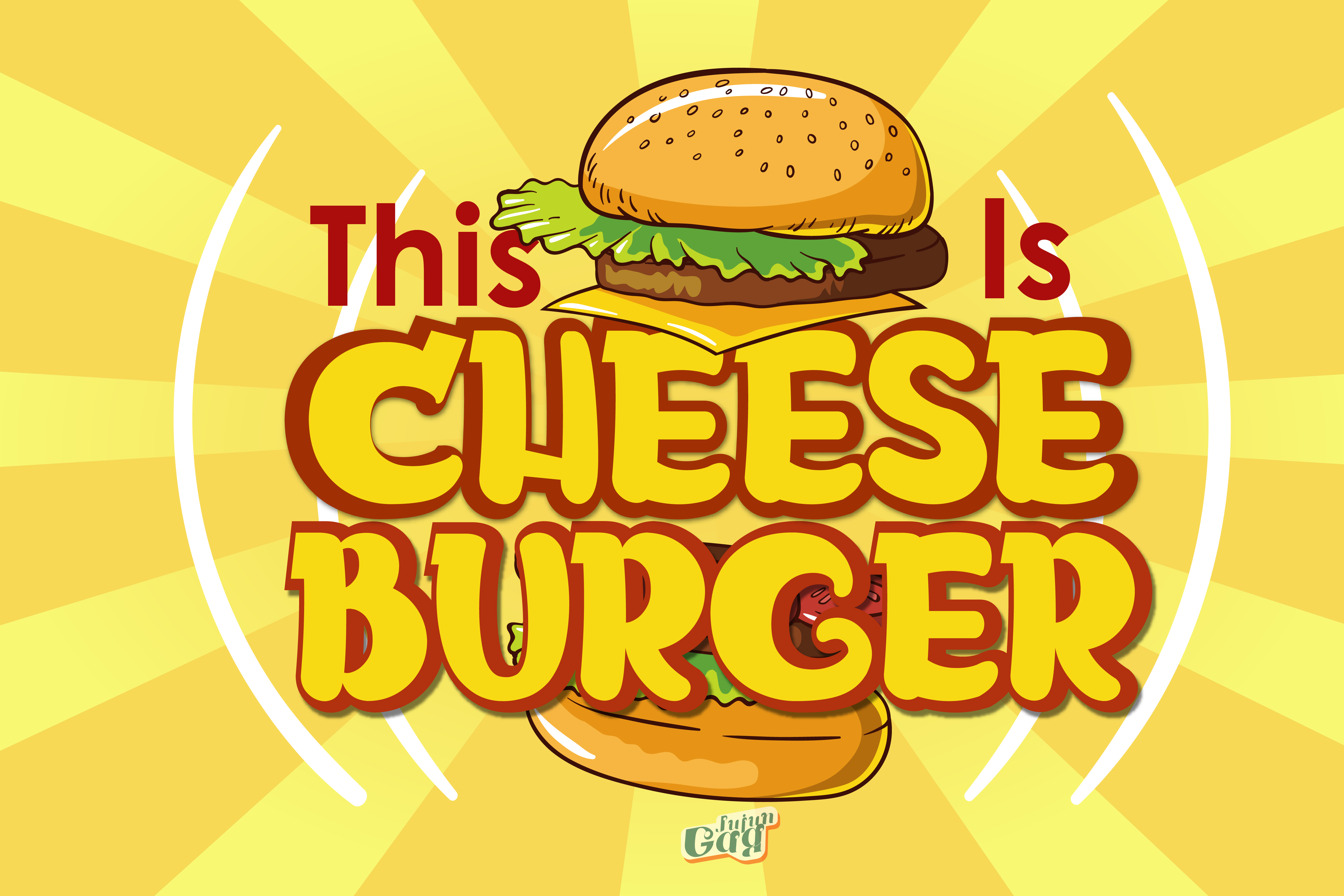 Beispiel einer Cheese Burger V1-Schriftart