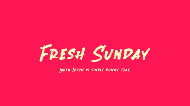 Beispiel einer Fresh Sunday Regular-Schriftart