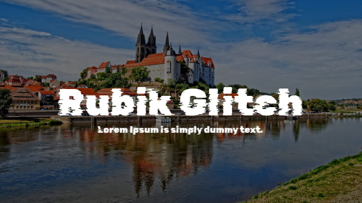 Beispiel einer Rubik Glitch Pop-Schriftart