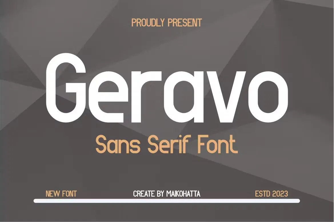 Beispiel einer Geravo-Schriftart