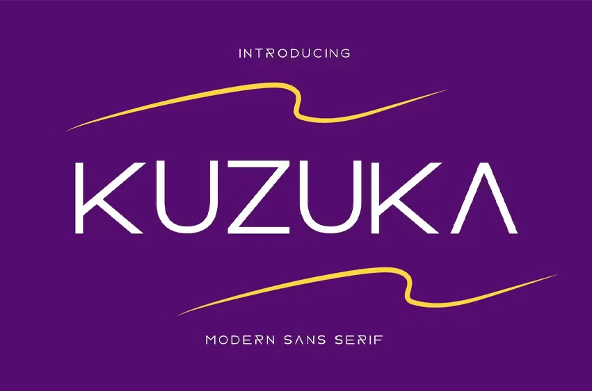 Beispiel einer Kuzuka-Schriftart
