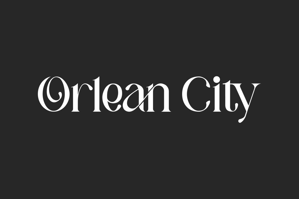 Beispiel einer Orlean City-Schriftart