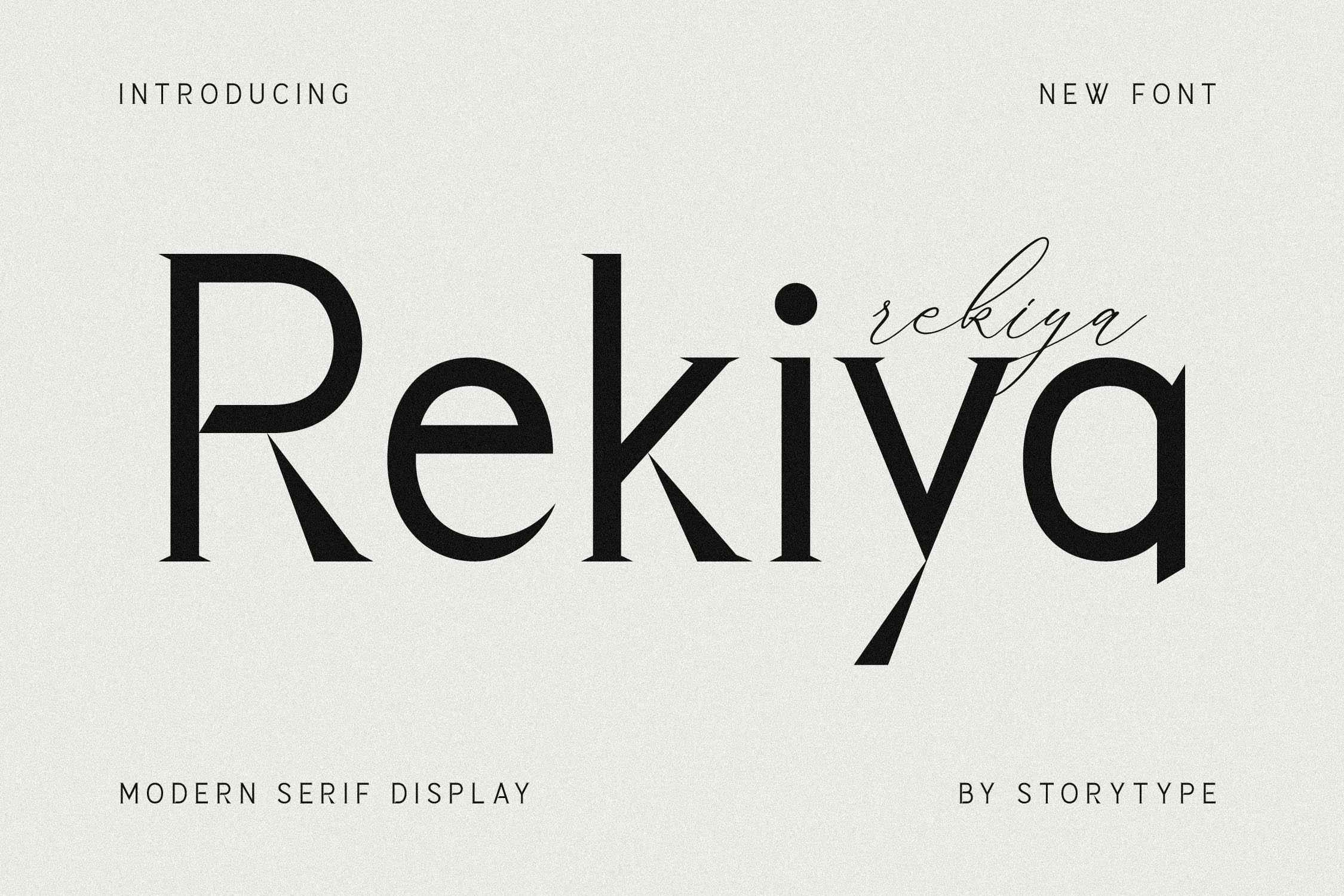 Beispiel einer Rekiya Regular-Schriftart