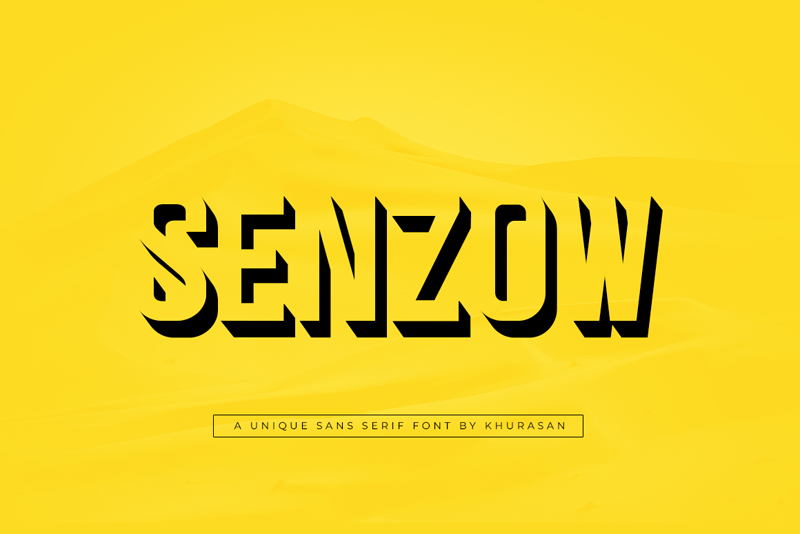 Beispiel einer Senzow-Schriftart