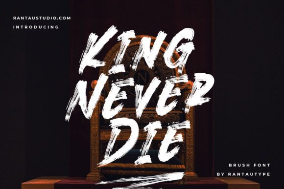 Beispiel einer Kingneverdie-Schriftart