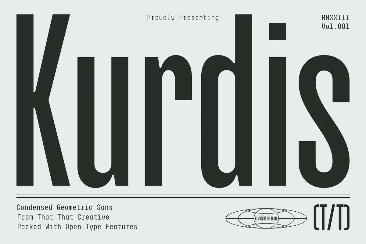 Beispiel einer Kurdis-Schriftart