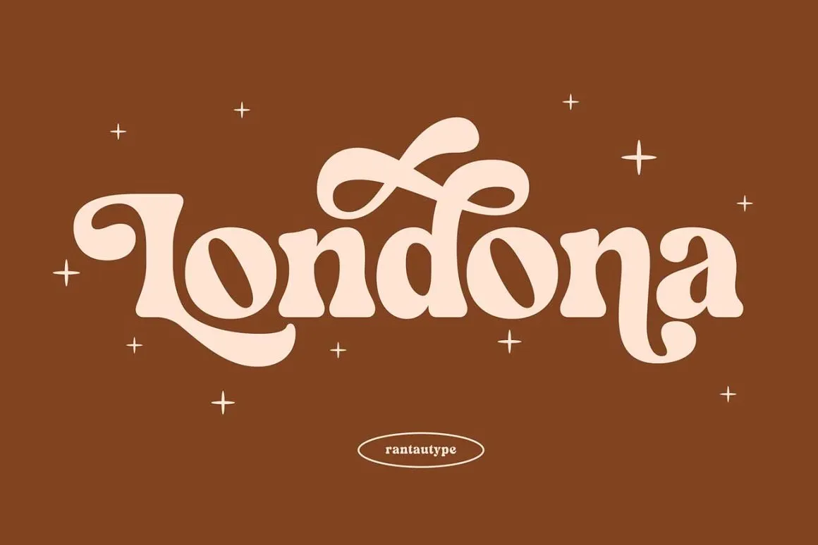 Beispiel einer Londona Italic-Schriftart