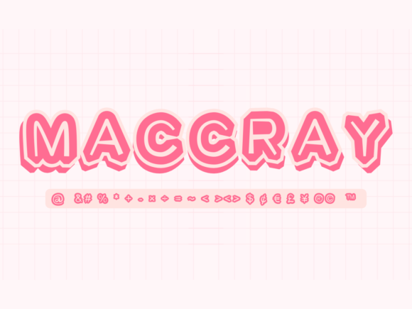Beispiel einer Maccray-Schriftart