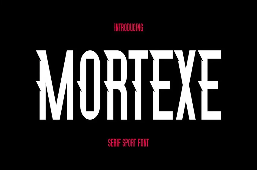 Beispiel einer Mortexe-Schriftart