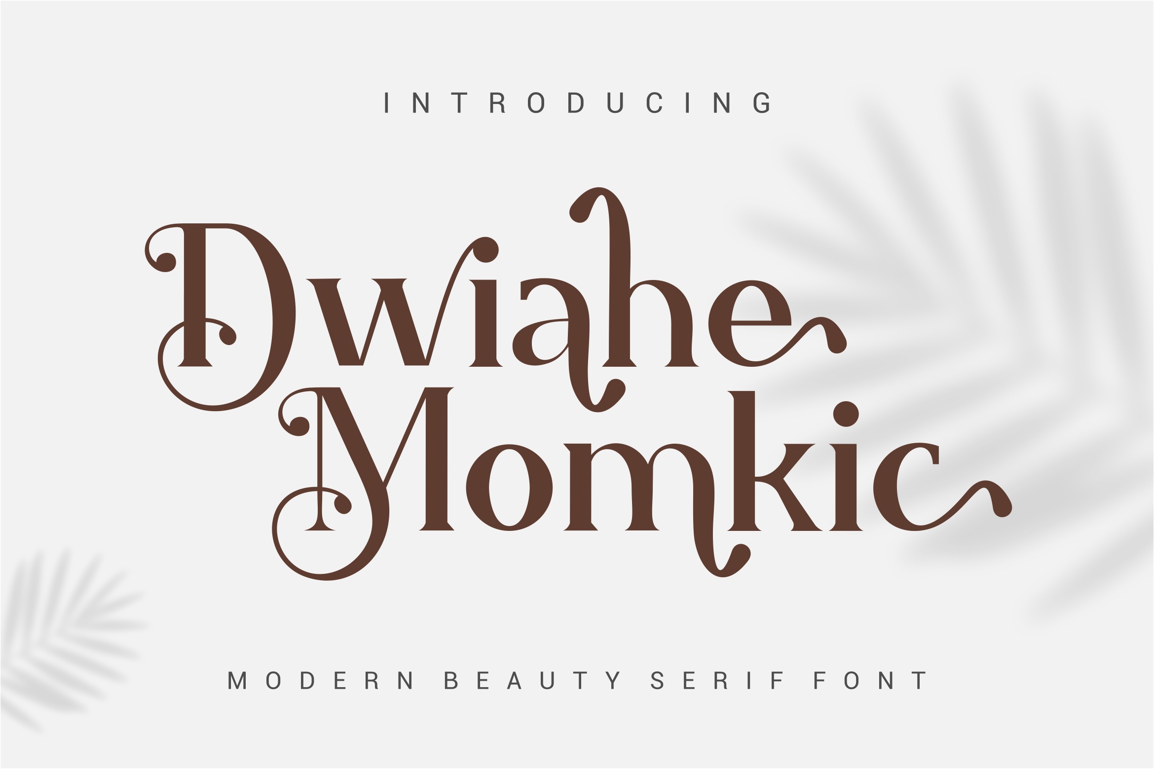 Beispiel einer Dwiahe Momkic Regular-Schriftart