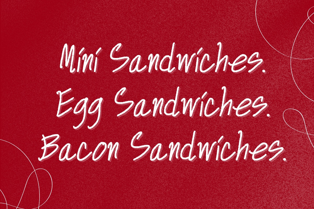 Beispiel einer Mini Sandwiches Regular-Schriftart