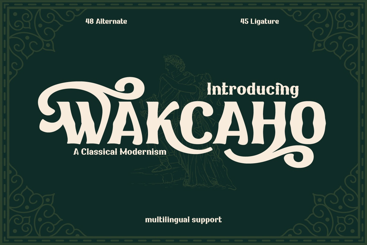 Beispiel einer Wakcaho-Schriftart