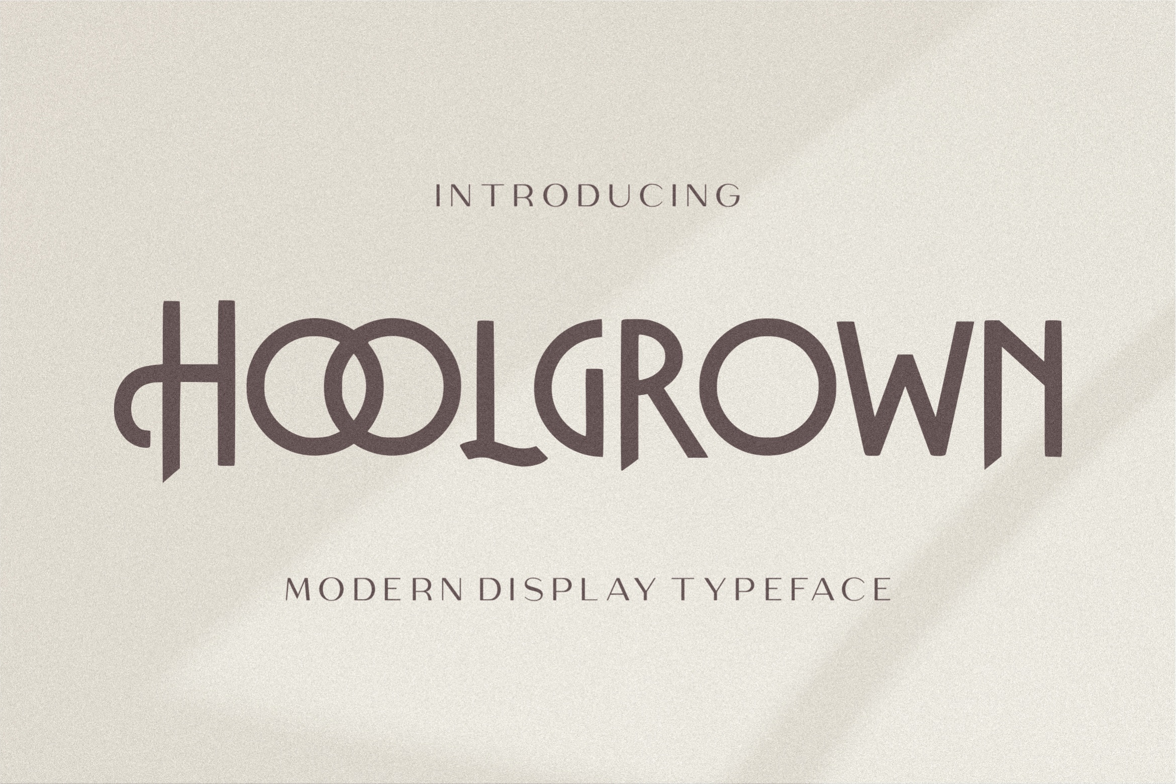 Beispiel einer Hoolgrown Regular-Schriftart