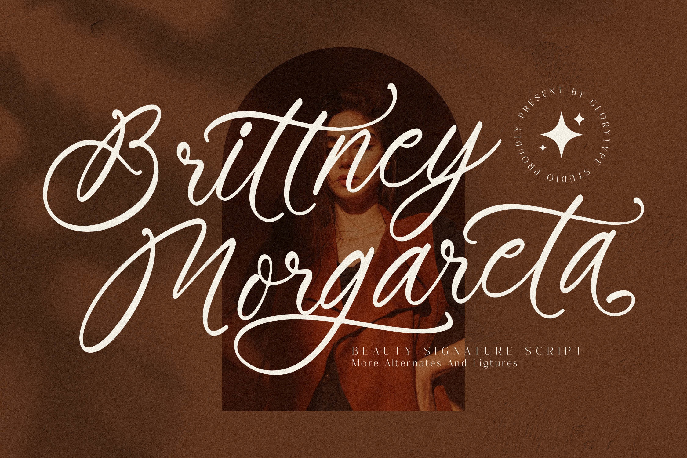 Beispiel einer Brittney Morgareta Regular-Schriftart