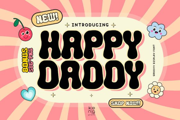 Beispiel einer Happy Daddy-Schriftart