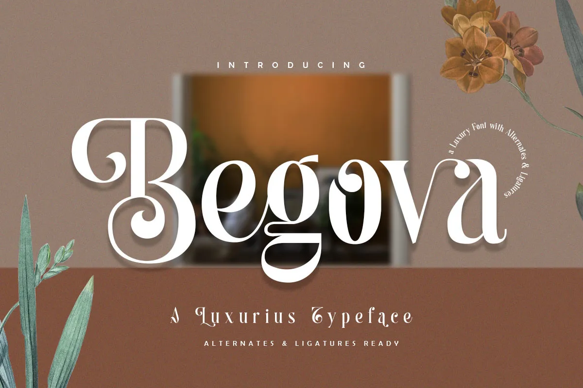 Beispiel einer Begova-Schriftart