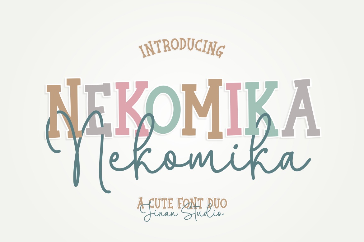 Beispiel einer Nekomika-Schriftart