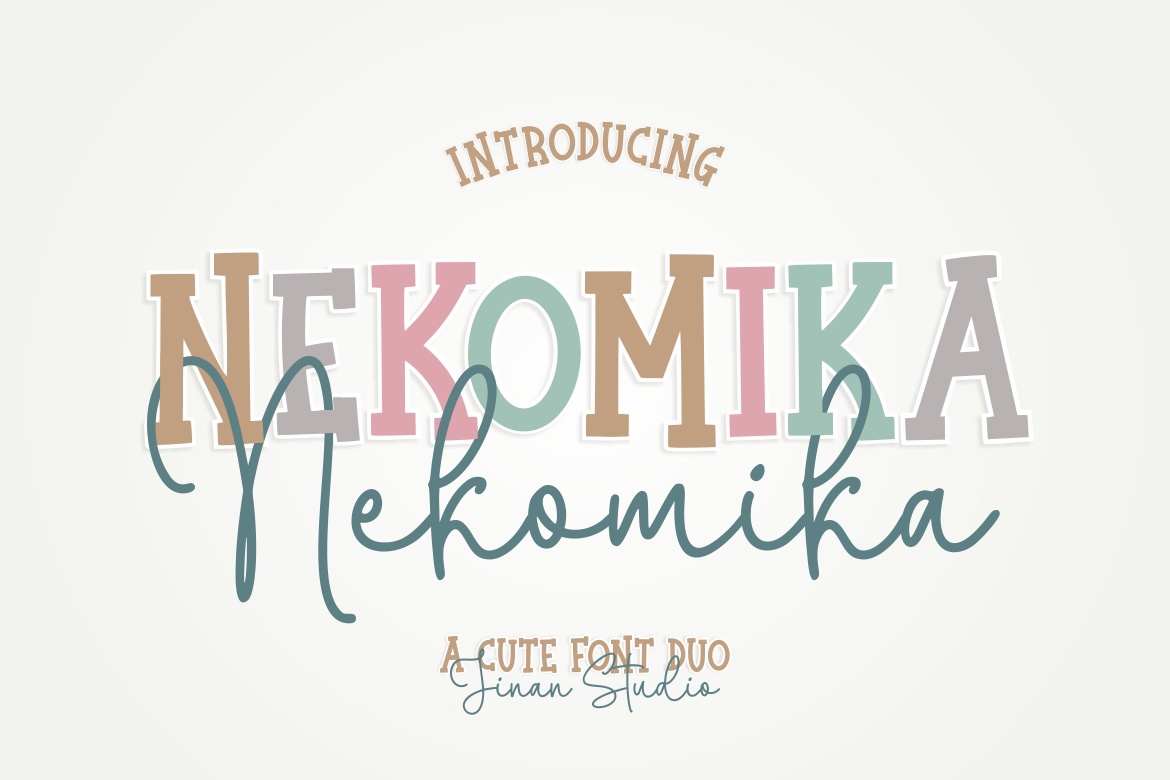 Beispiel einer Nekomika Slab-Schriftart