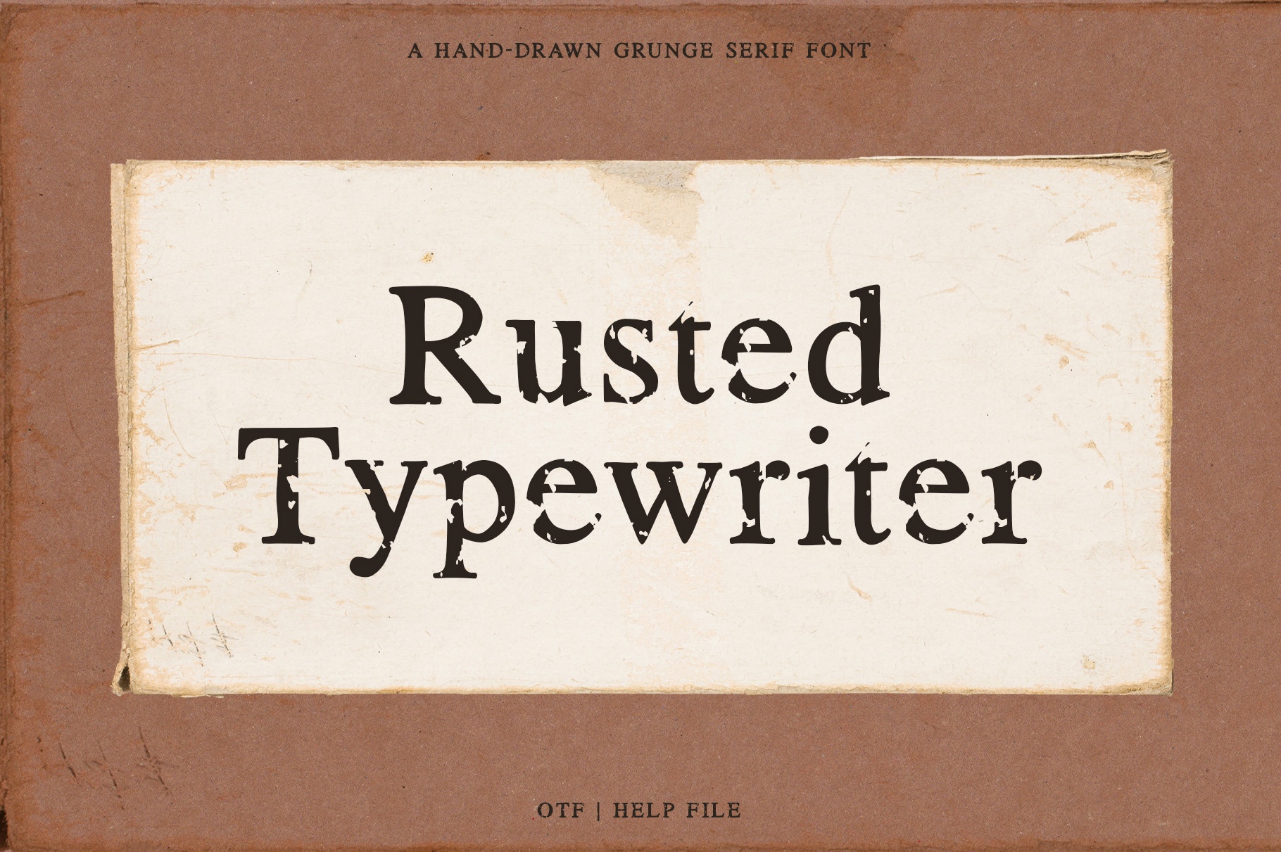 Beispiel einer Rusted Typewriter-Schriftart