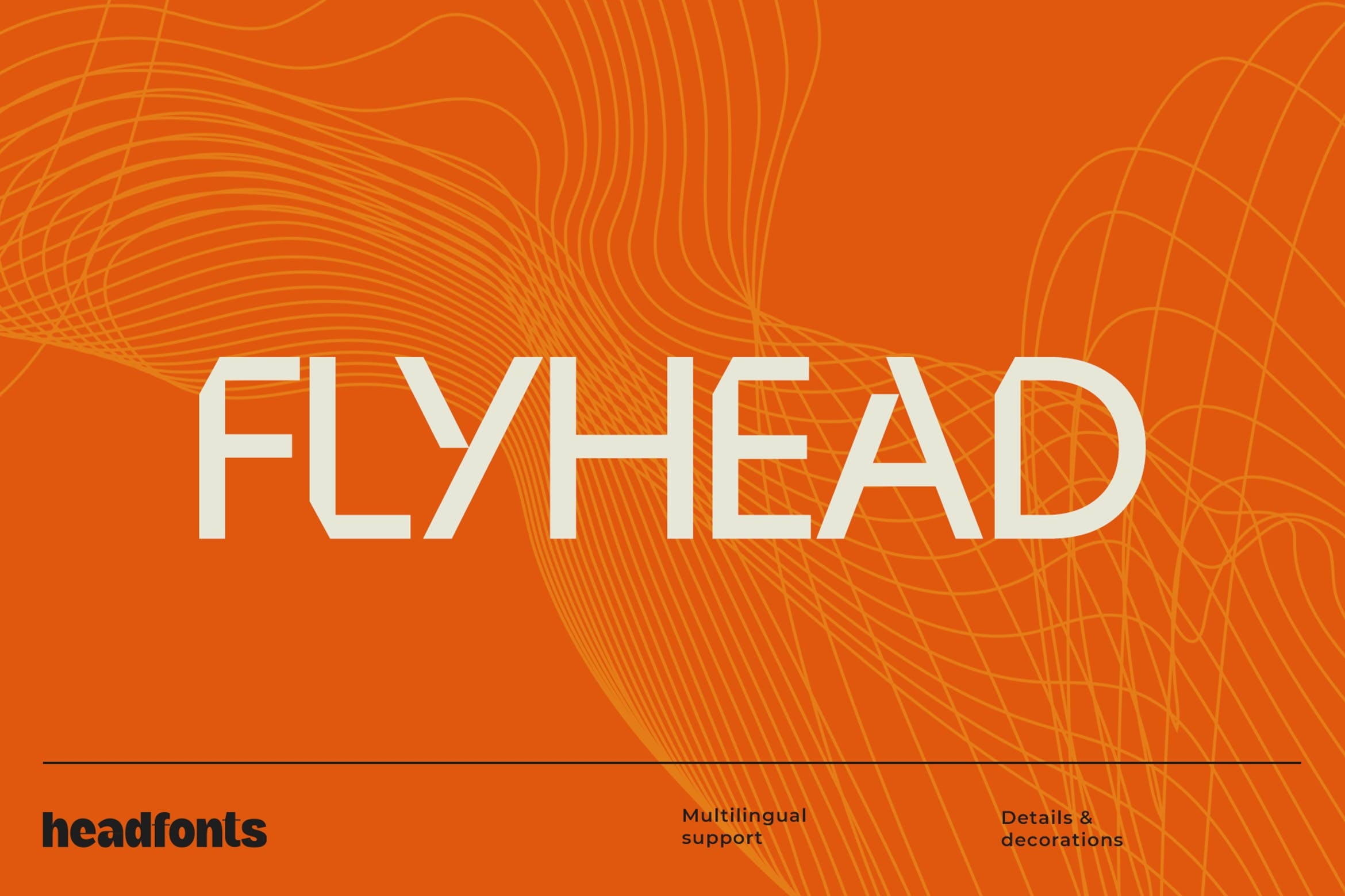 Beispiel einer Flyhead-Schriftart