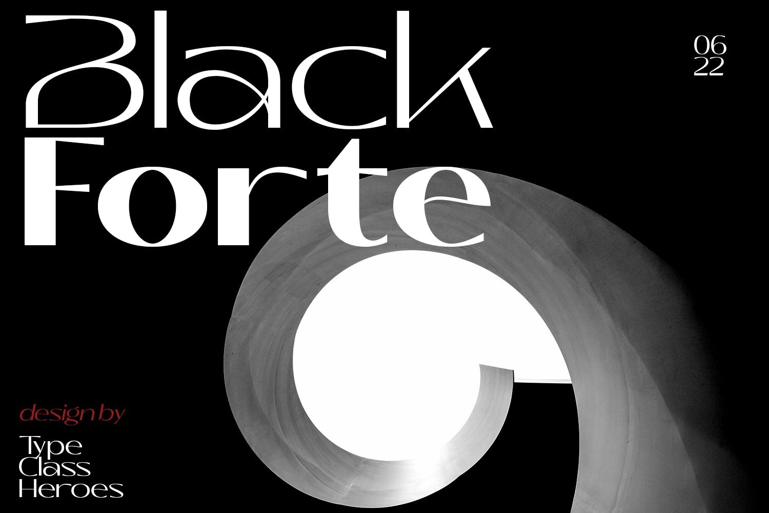 Beispiel einer Black Forte Bold-Schriftart