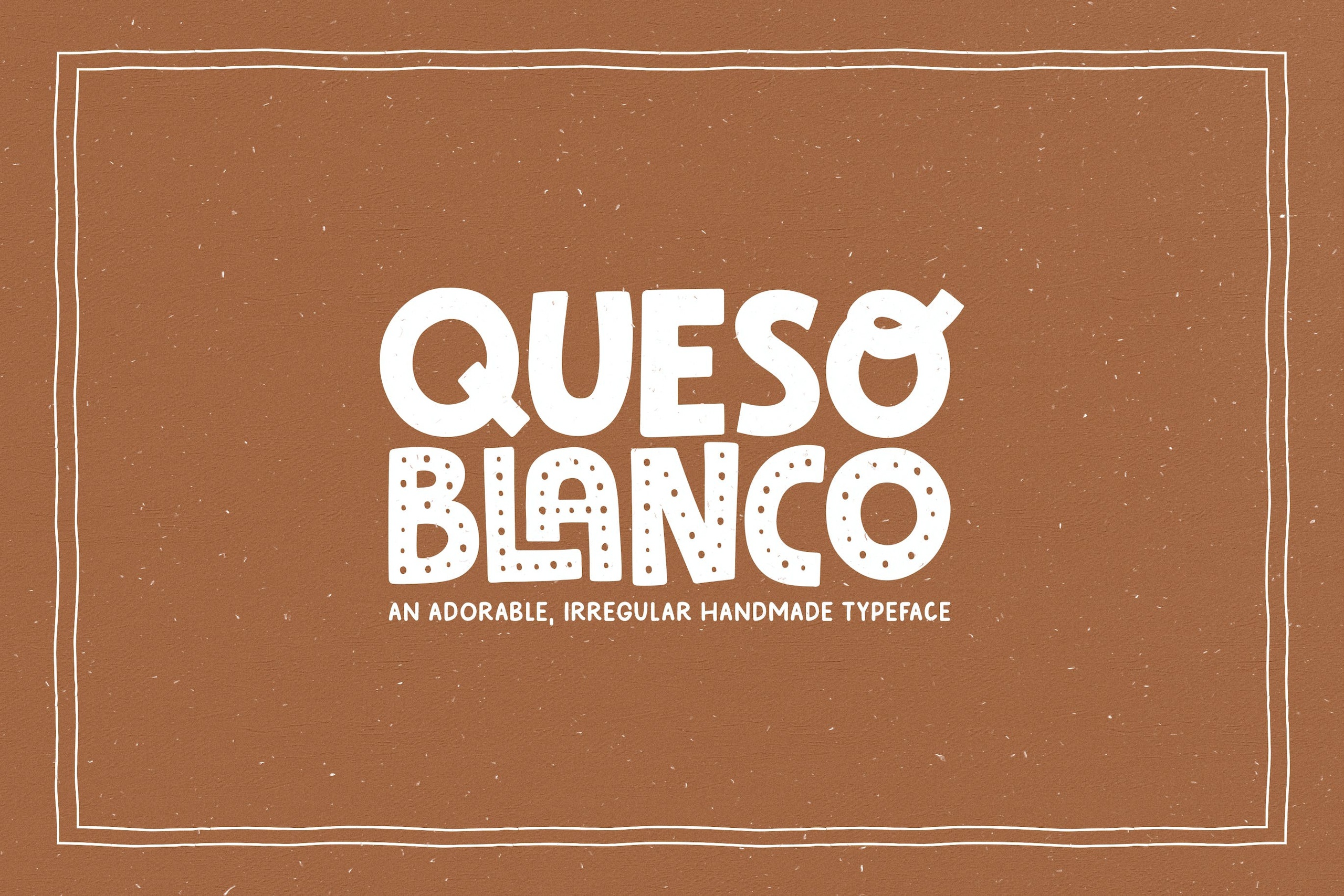 Beispiel einer Queso Blanco Dazzled-Schriftart