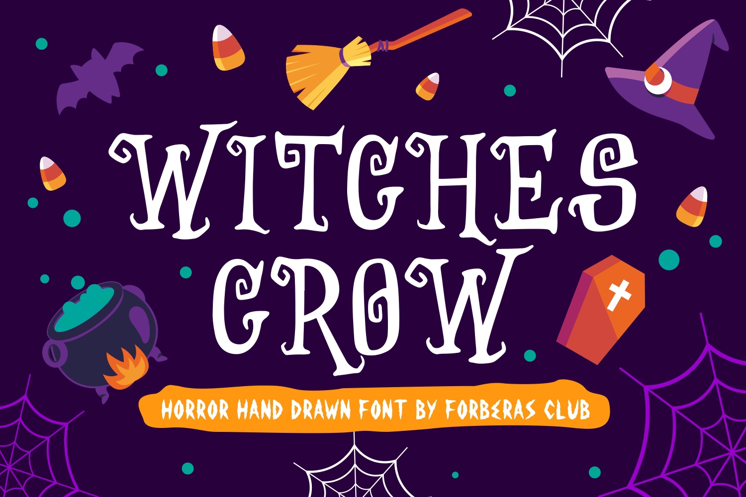 Beispiel einer Witches Crow-Schriftart