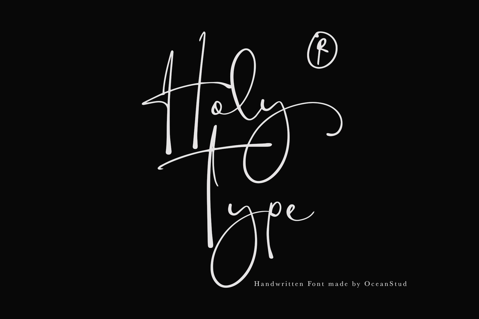 Beispiel einer Holy Type-Schriftart