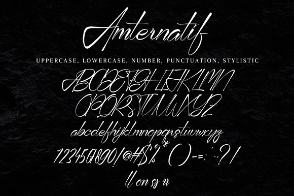 Beispiel einer Amternatif Regular-Schriftart