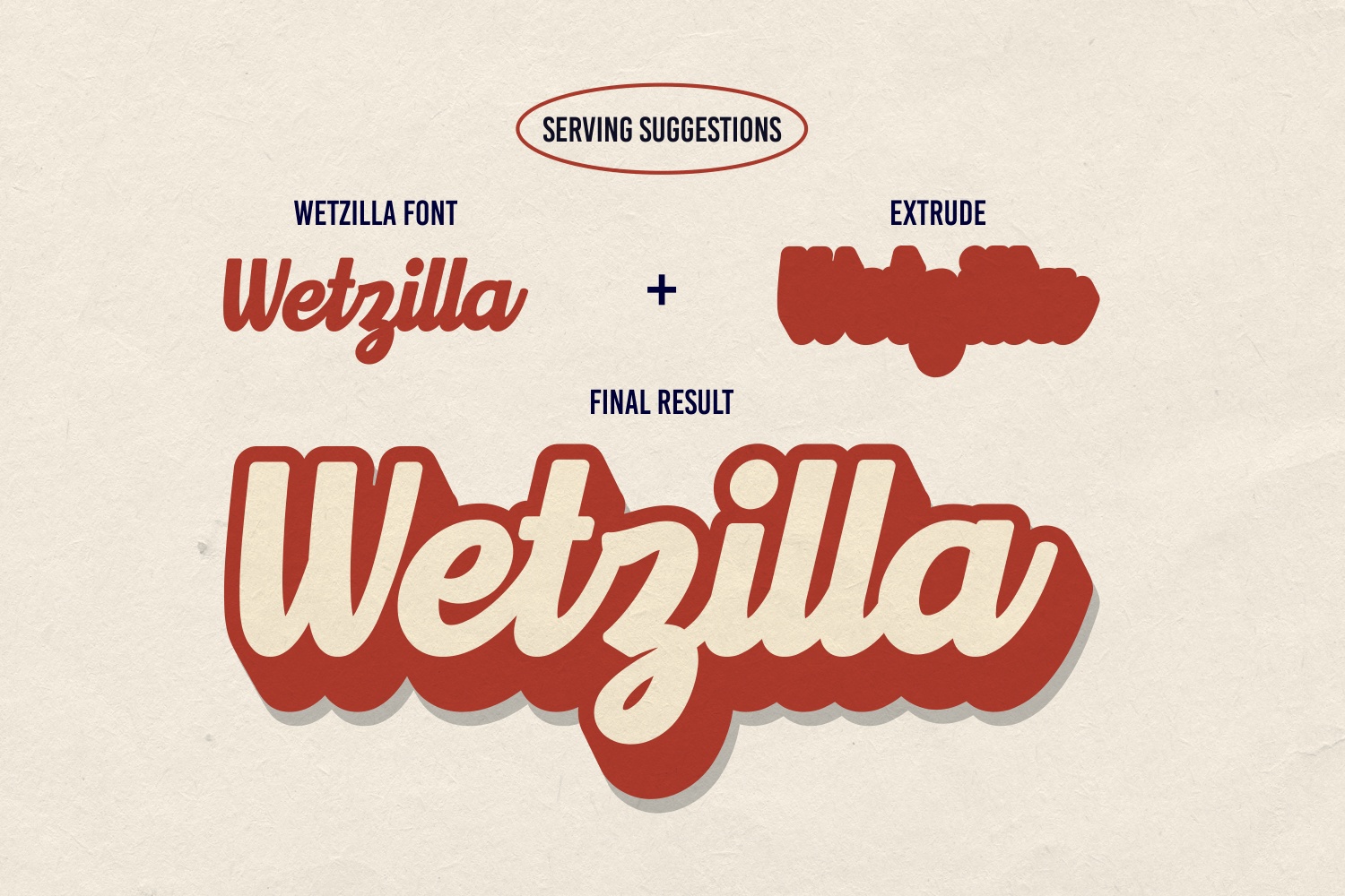 Beispiel einer Wetzilla Regular-Schriftart