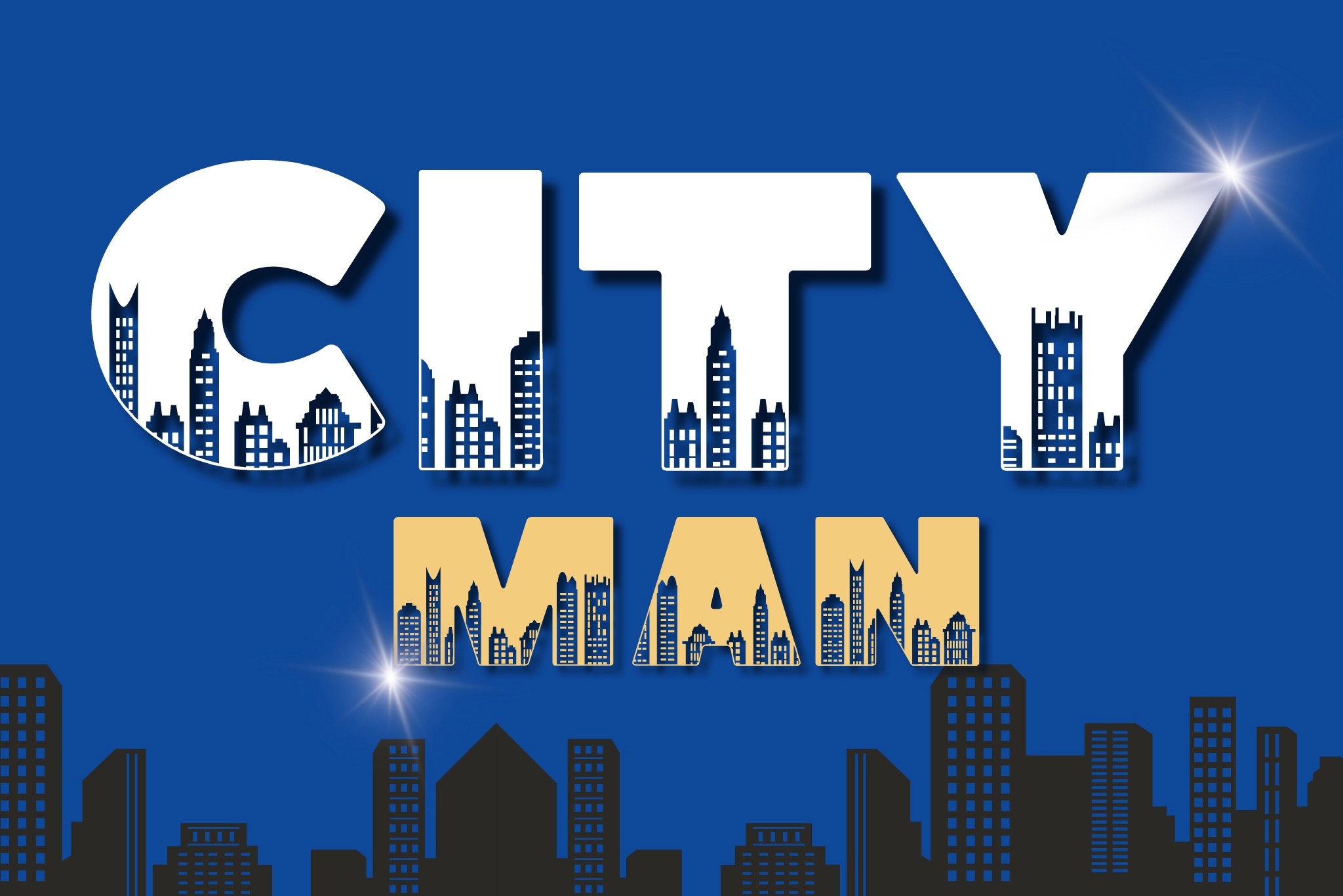 Beispiel einer City Man-Schriftart