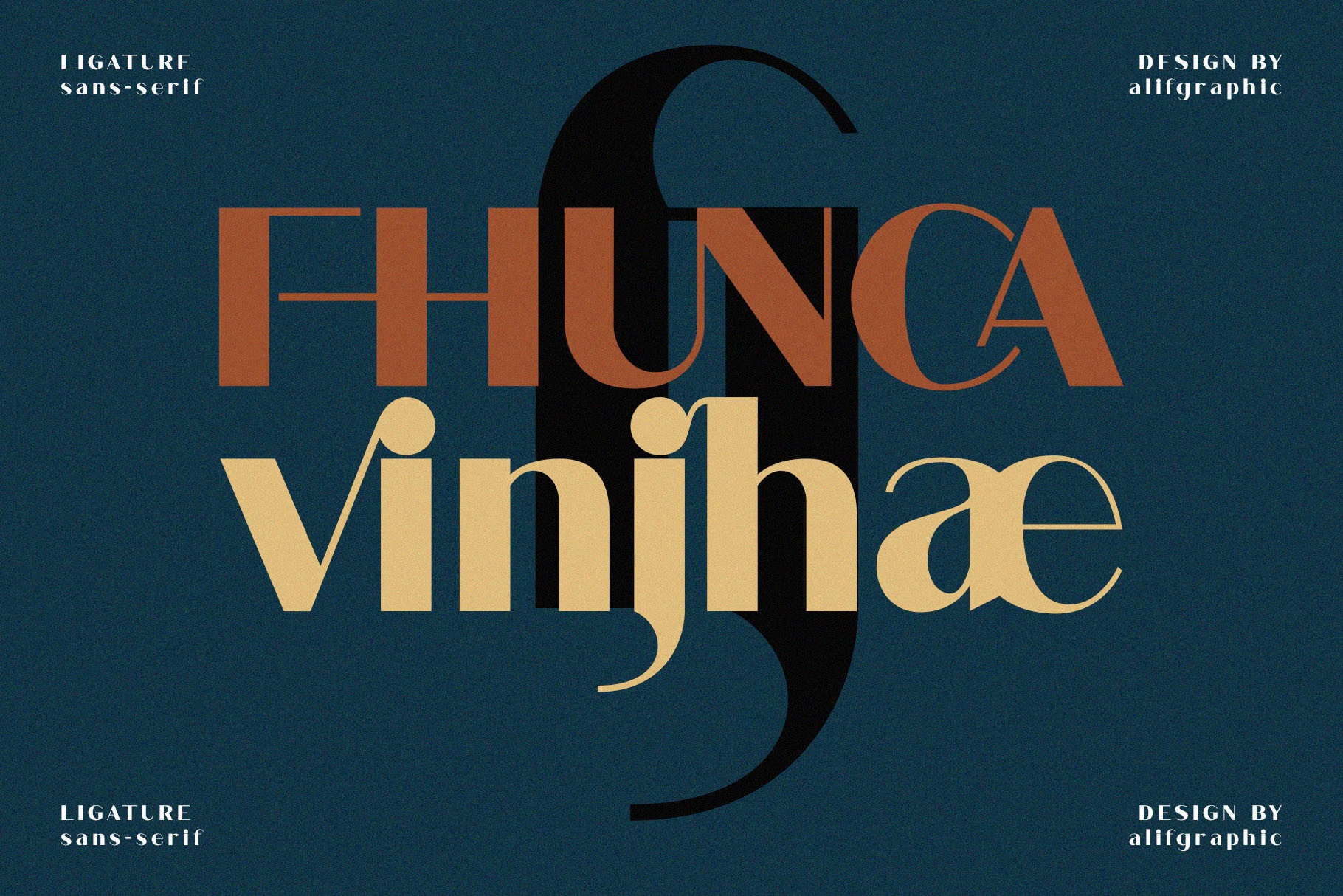 Beispiel einer Fhunca Vinjhae-Schriftart
