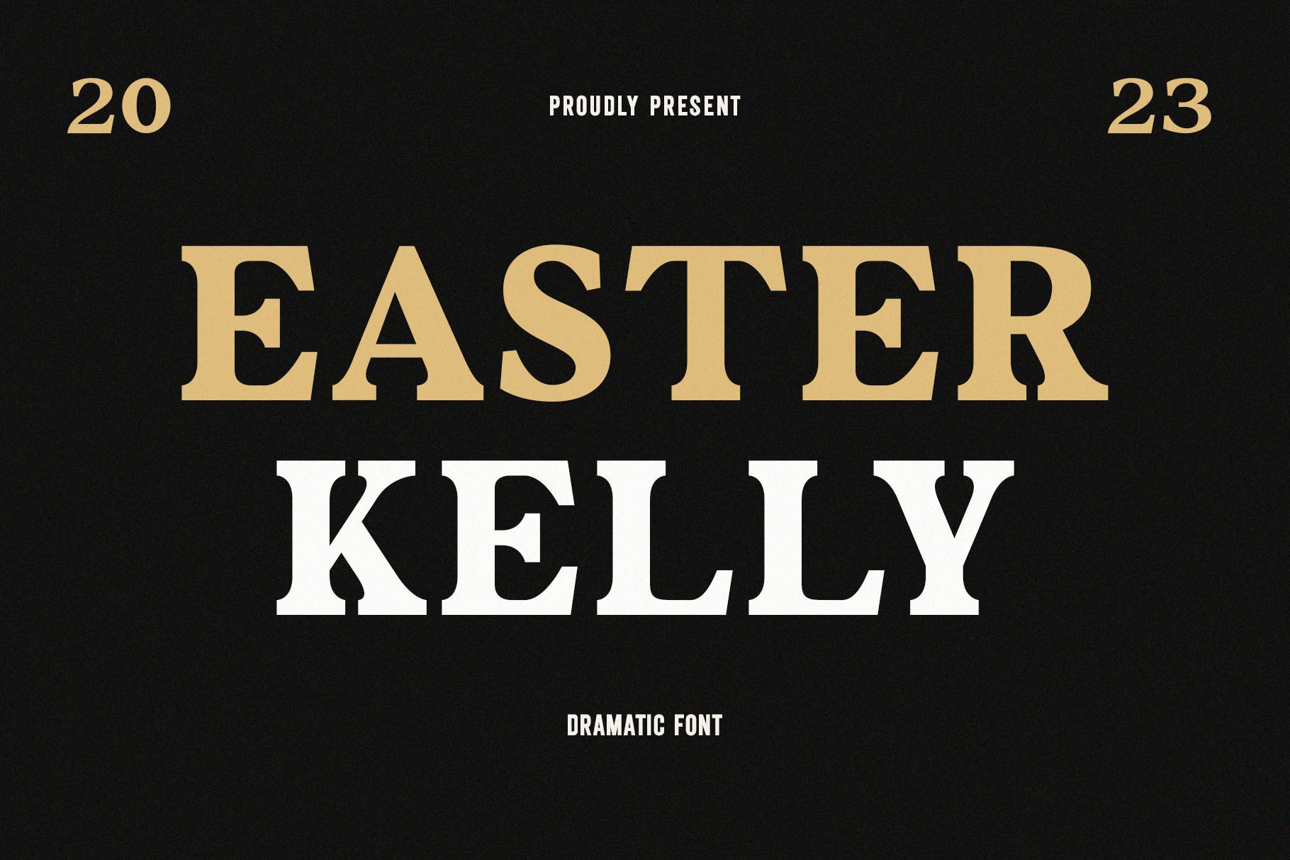 Beispiel einer Easter Kelly-Schriftart