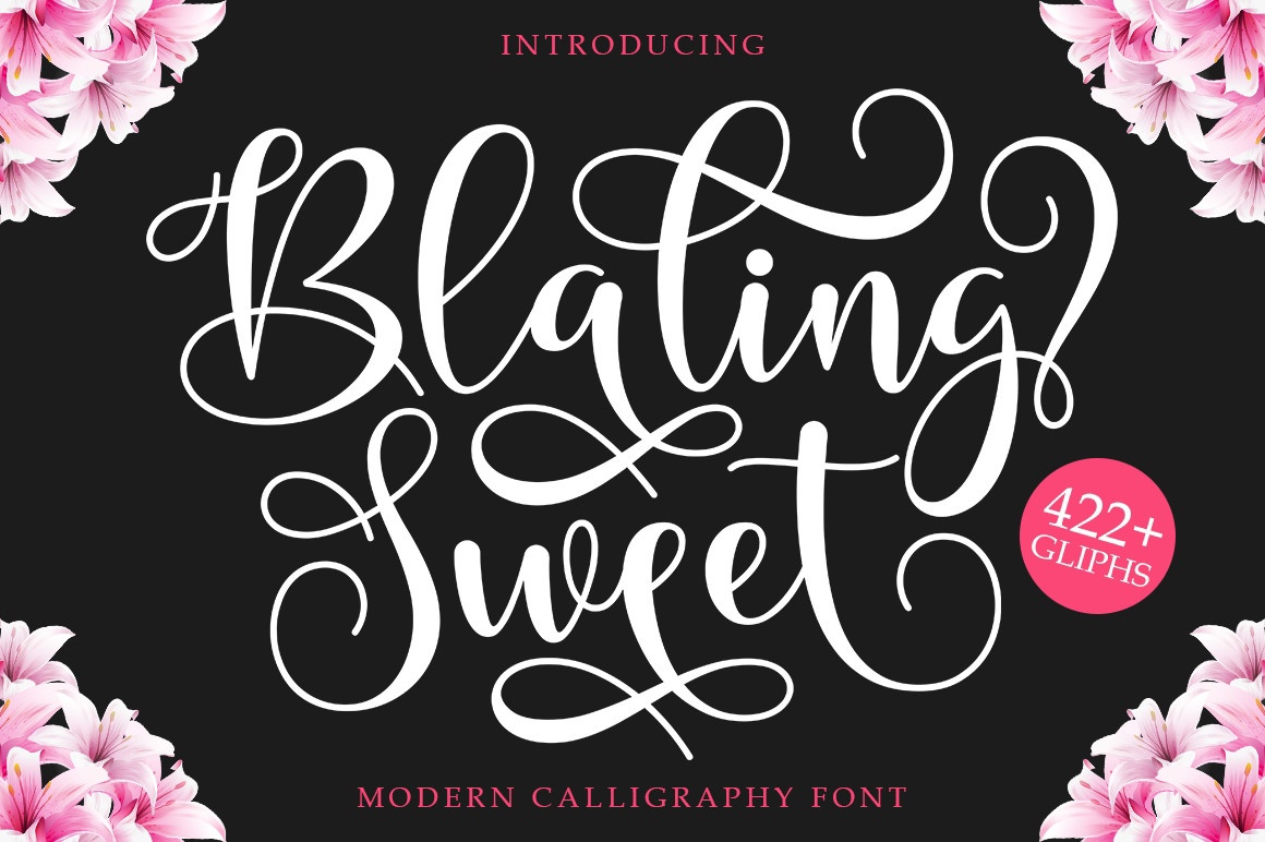 Beispiel einer Blaling Sweet-Schriftart