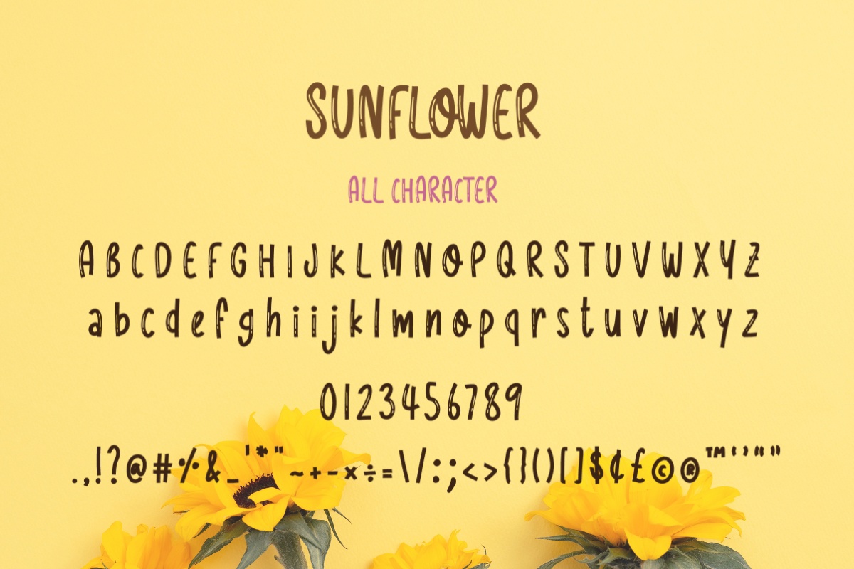 Beispiel einer Morning Sunflower Highlight-Schriftart