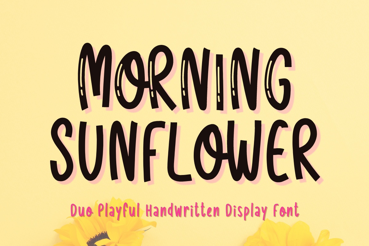 Beispiel einer Morning Sunflower-Schriftart