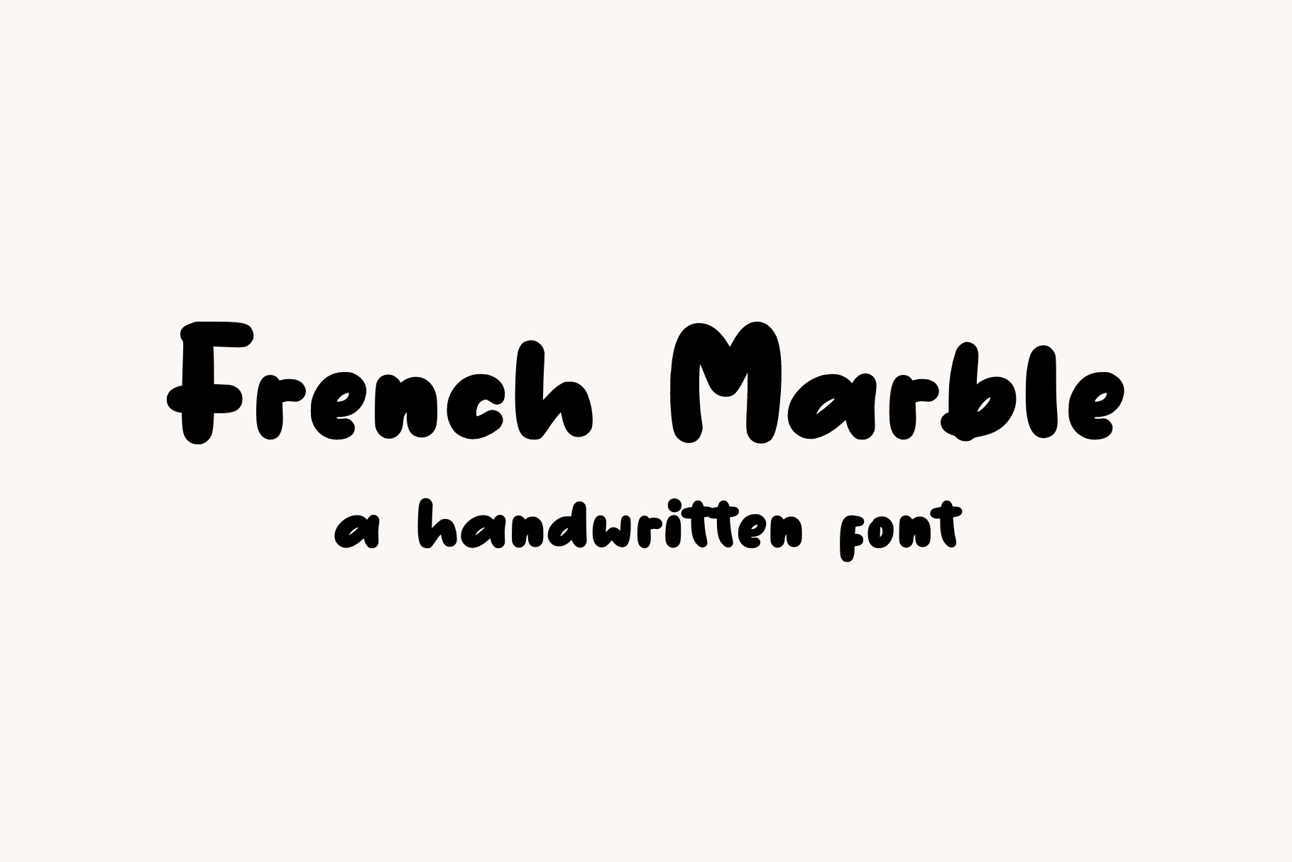 Beispiel einer French Marble-Schriftart