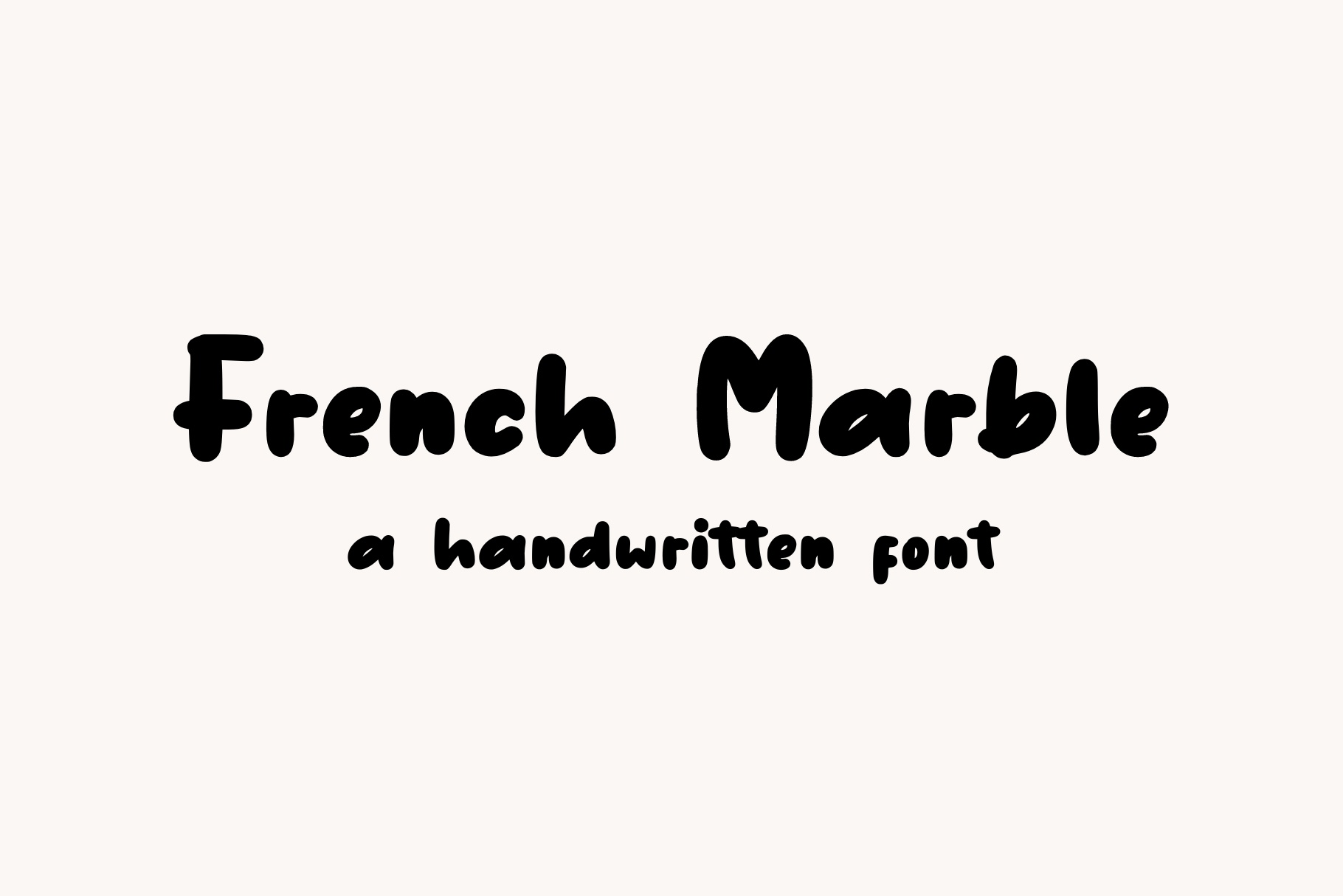 Beispiel einer French Marble Regular-Schriftart