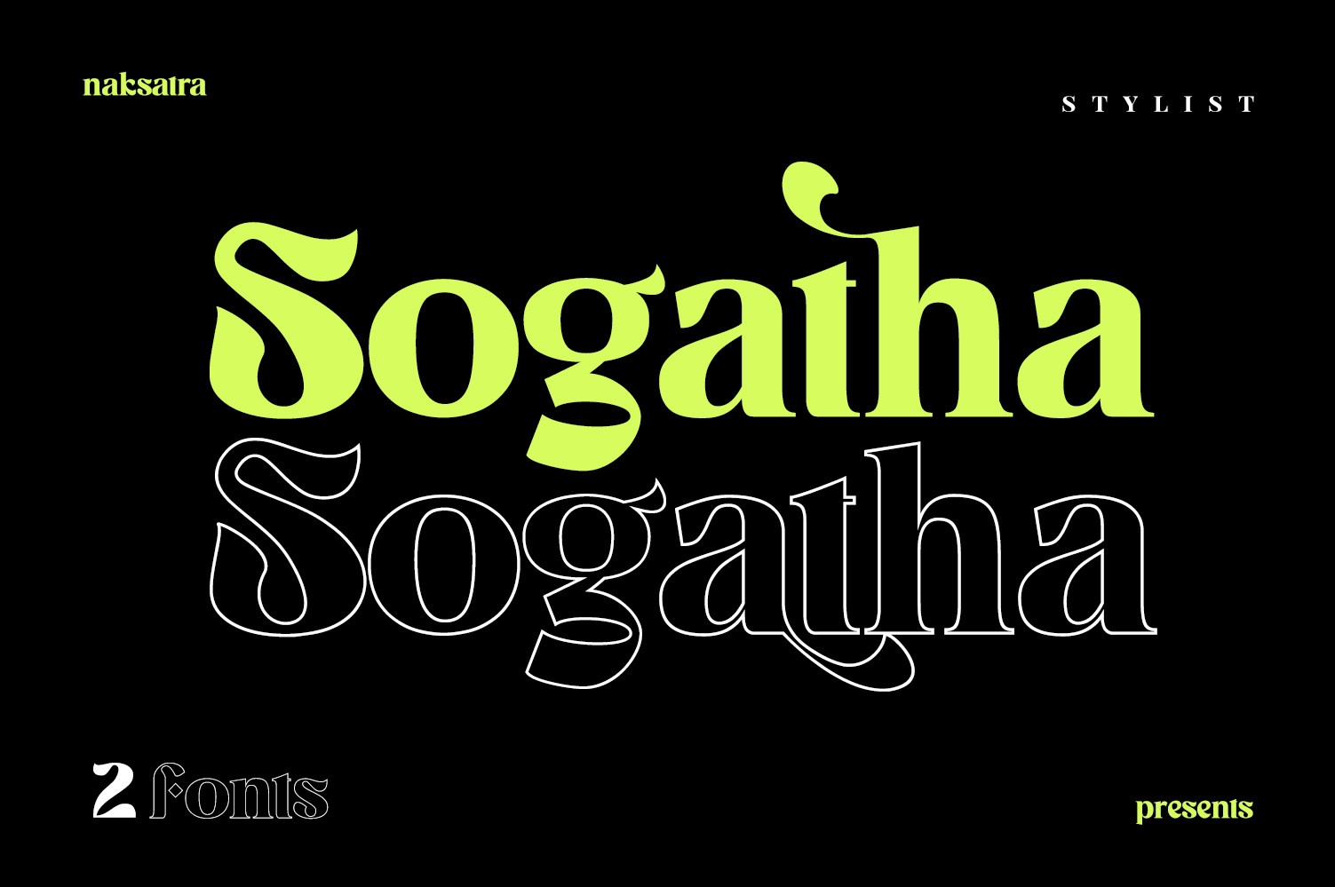 Beispiel einer Sogatha-Schriftart