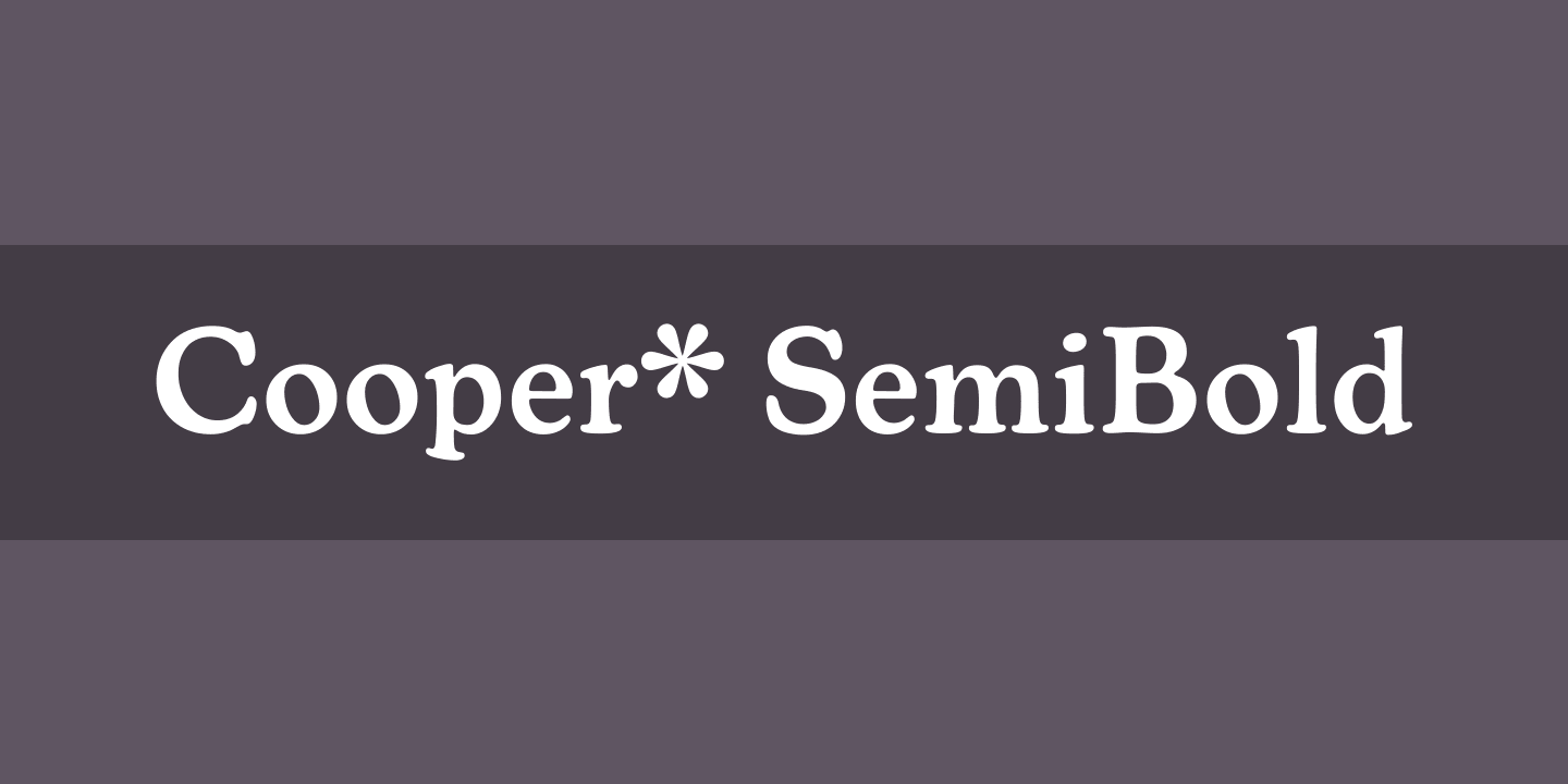 Beispiel einer Cooper* Regular-Schriftart