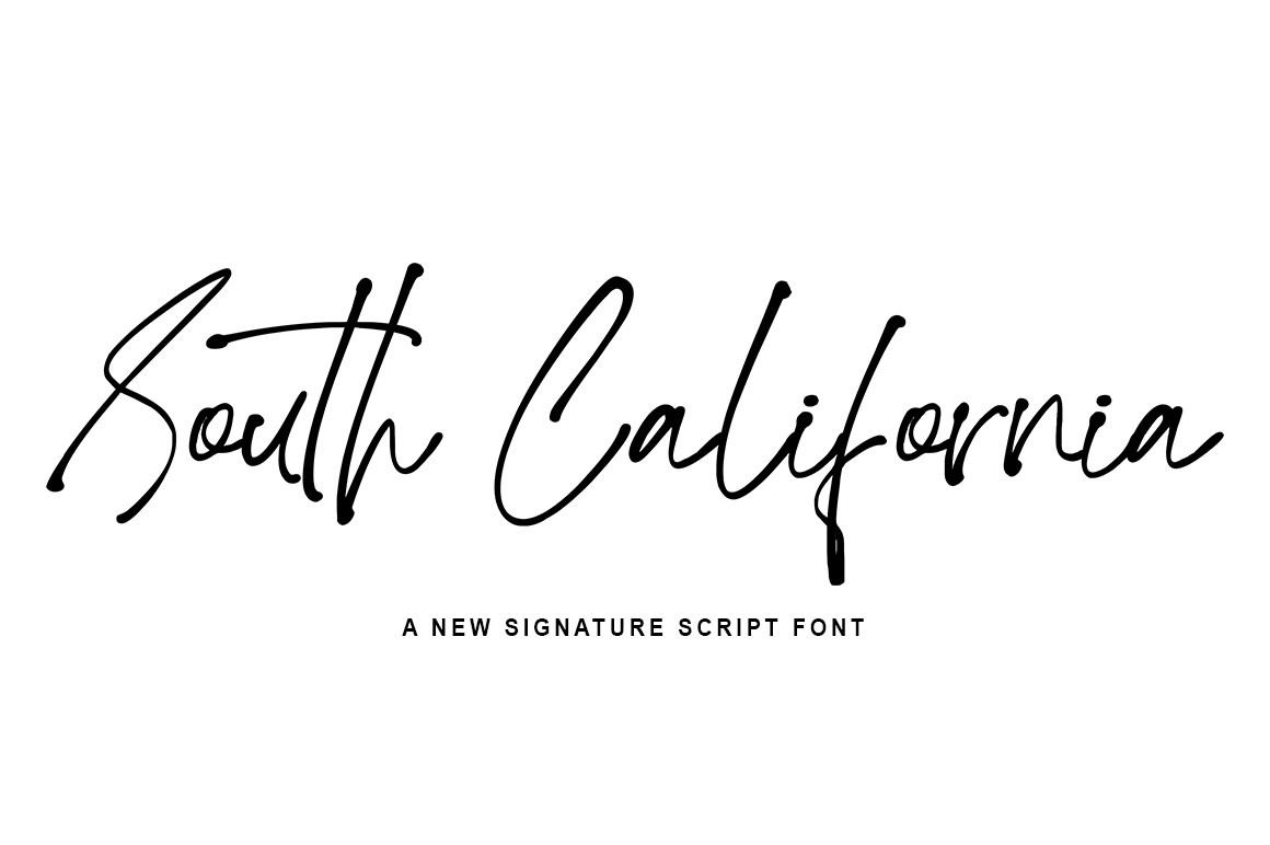 Beispiel einer South California-Schriftart