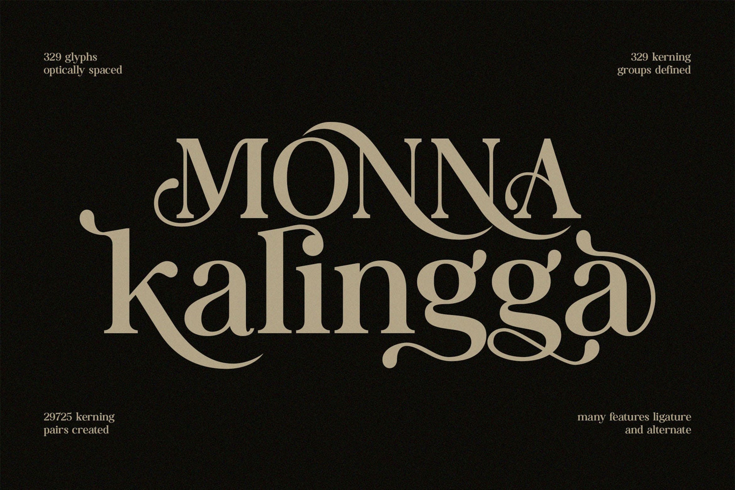 Beispiel einer Monna Kalingga Regular-Schriftart