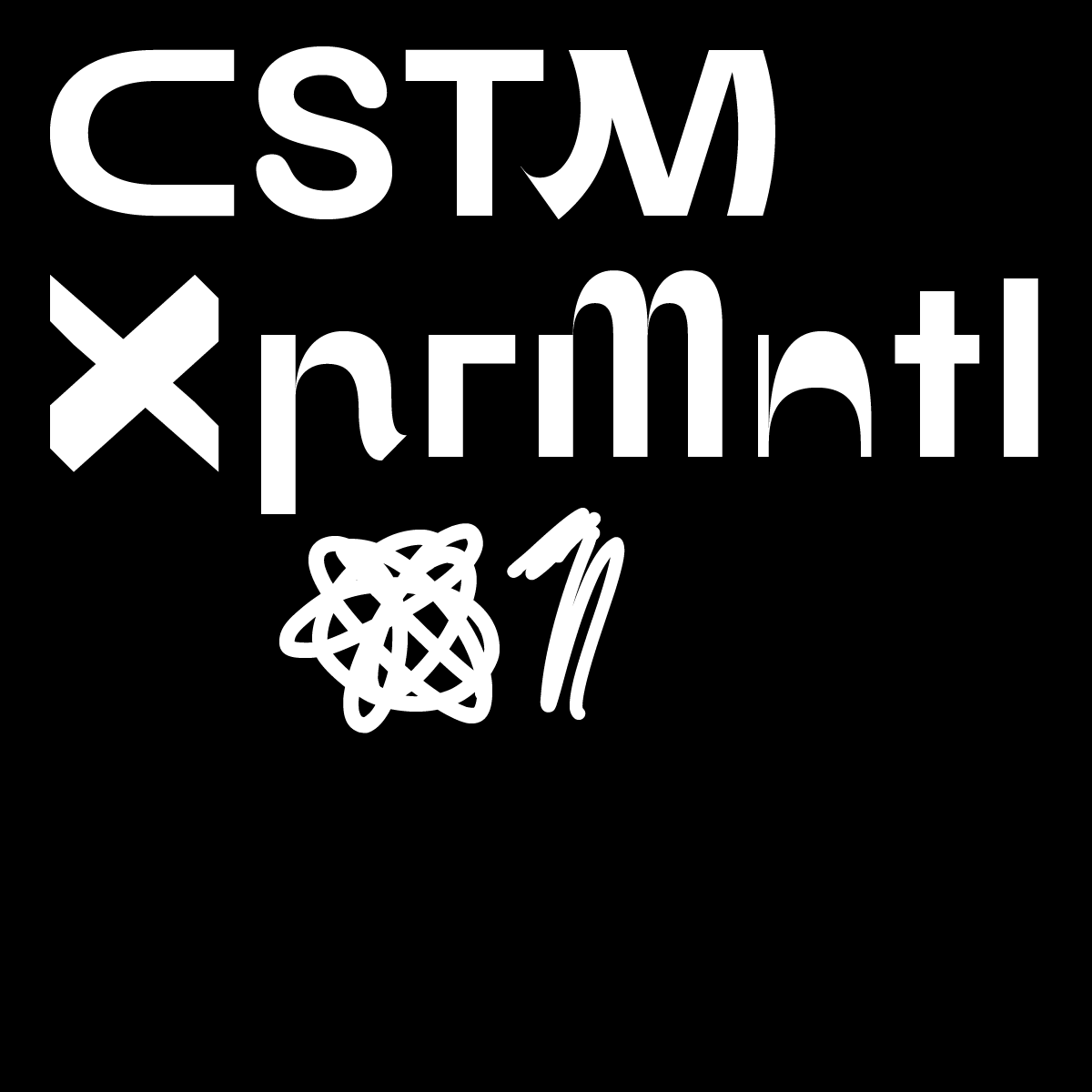 Beispiel einer CSTM XPRMNTL 01-Schriftart