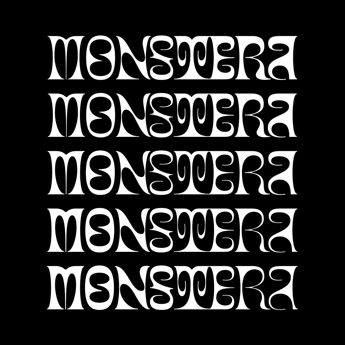 Beispiel einer Monstera v0.3 Regular-Schriftart